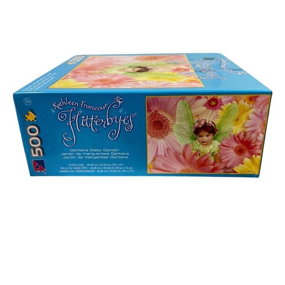 Flitterbyes 500 Piece Puzzle Gerbera Daisy Garden Kathleen Francour 2007 New - Picture 5 of 6
